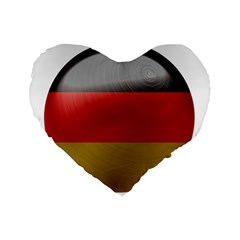 Germany Flag Europe Country Standard 16  Premium Flano Heart Shape Cushions by Sapixe