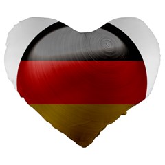 Germany Flag Europe Country Large 19  Premium Flano Heart Shape Cushions by Sapixe