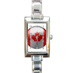 Canada Flag Country Symbol Nation Rectangle Italian Charm Watch by Sapixe