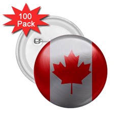 Canada Flag Country Symbol Nation 2 25  Buttons (100 Pack)  by Sapixe