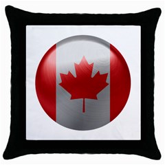 Canada Flag Country Symbol Nation Throw Pillow Case (black) by Sapixe