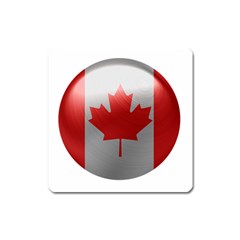 Canada Flag Country Symbol Nation Square Magnet by Sapixe