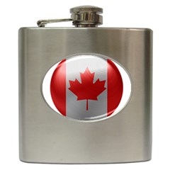 Canada Flag Country Symbol Nation Hip Flask (6 Oz) by Sapixe