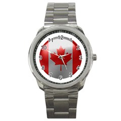 Canada Flag Country Symbol Nation Sport Metal Watch by Sapixe