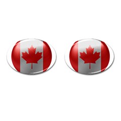 Canada Flag Country Symbol Nation Cufflinks (oval) by Sapixe