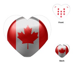 Canada Flag Country Symbol Nation Playing Cards Single Design (heart) by Sapixe