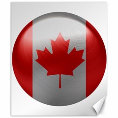 Canada Flag Country Symbol Nation Canvas 8  X 10  by Sapixe