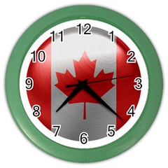 Canada Flag Country Symbol Nation Color Wall Clock by Sapixe