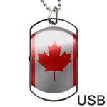 Canada Flag Country Symbol Nation Dog Tag USB Flash (One Side) Front