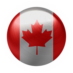 Canada Flag Country Symbol Nation Wooden Puzzle Round by Sapixe