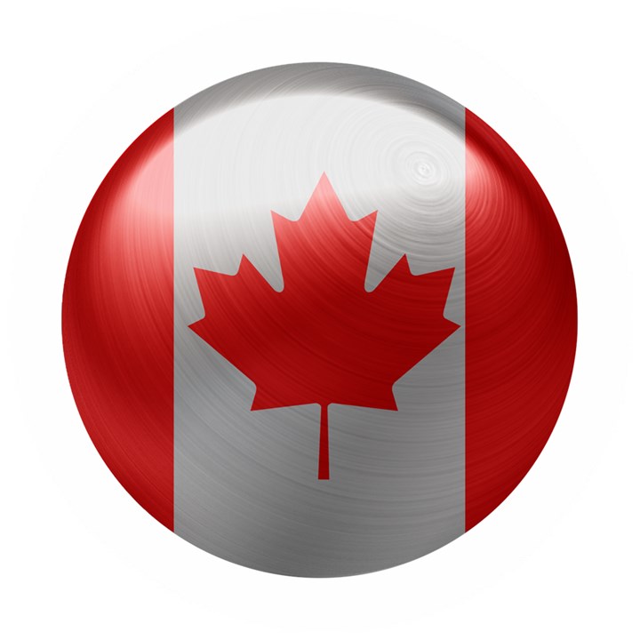 Canada Flag Country Symbol Nation Wooden Puzzle Round