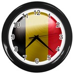 Belgium Flag Country Europe Wall Clock (Black) Front