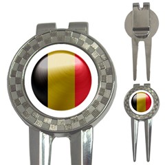 Belgium Flag Country Europe 3-in-1 Golf Divots by Sapixe