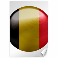 Belgium Flag Country Europe Canvas 12  X 18  by Sapixe