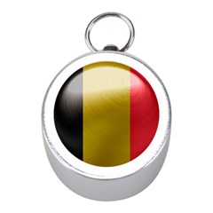 Belgium Flag Country Europe Mini Silver Compasses by Sapixe