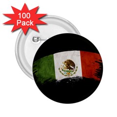 Flag Mexico Country National 2 25  Buttons (100 Pack)  by Sapixe