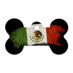 Flag Mexico Country National Dog Tag Bone (two Sides) by Sapixe