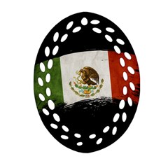 Flag Mexico Country National Oval Filigree Ornament (two Sides) by Sapixe