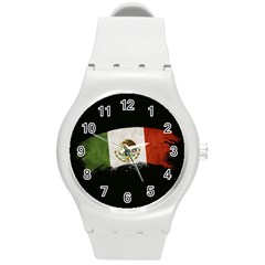 Flag Mexico Country National Round Plastic Sport Watch (m) by Sapixe