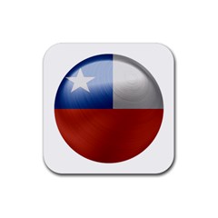 Chile Flag Country Chilean Rubber Coaster (square)  by Sapixe