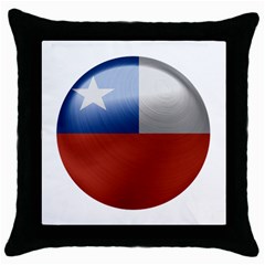 Chile Flag Country Chilean Throw Pillow Case (black) by Sapixe