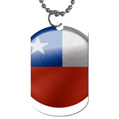 Chile Flag Country Chilean Dog Tag (one Side) by Sapixe