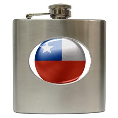 Chile Flag Country Chilean Hip Flask (6 Oz) by Sapixe