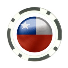 Chile Flag Country Chilean Poker Chip Card Guard (10 Pack) by Sapixe