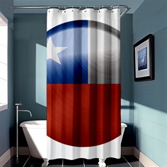 Chile Flag Country Chilean Shower Curtain 36  X 72  (stall)  by Sapixe