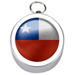 Chile Flag Country Chilean Silver Compasses Front