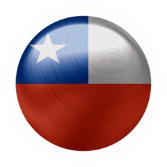 Chile Flag Country Chilean Wooden Puzzle Round by Sapixe