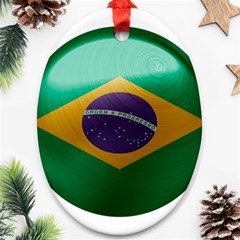 Brazil Flag Country Symbol Ornament (oval) by Sapixe