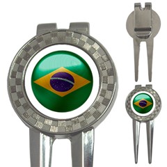 Brazil Flag Country Symbol 3-in-1 Golf Divots by Sapixe