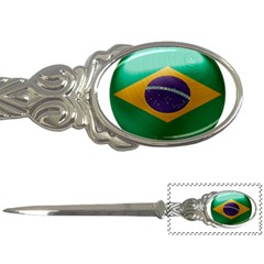 Brazil Flag Country Symbol Letter Opener by Sapixe