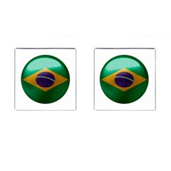 Brazil Flag Country Symbol Cufflinks (square) by Sapixe