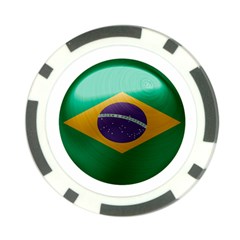 Brazil Flag Country Symbol Poker Chip Card Guard by Sapixe