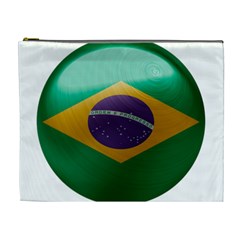 Brazil Flag Country Symbol Cosmetic Bag (xl) by Sapixe