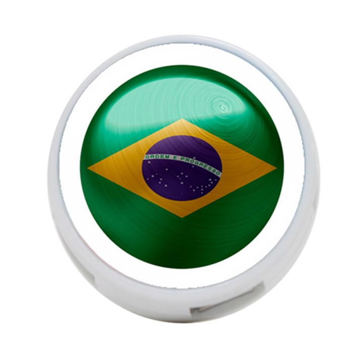 Brazil Flag Country Symbol 4-Port USB Hub (Two Sides)