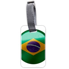 Brazil Flag Country Symbol Luggage Tag (two Sides) by Sapixe