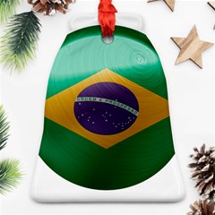 Brazil Flag Country Symbol Bell Ornament (two Sides) by Sapixe