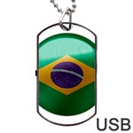 Brazil Flag Country Symbol Dog Tag USB Flash (One Side) Front