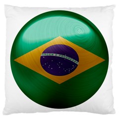 Brazil Flag Country Symbol Large Cushion Case (one Side) by Sapixe