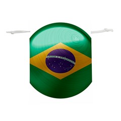 Brazil Flag Country Symbol Lightweight Drawstring Pouch (l)