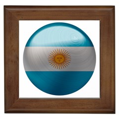 Argentina Flag Country Nation Framed Tile by Sapixe