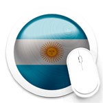 Argentina Flag Country Nation Round Mousepads Front