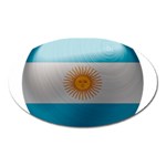 Argentina Flag Country Nation Oval Magnet Front