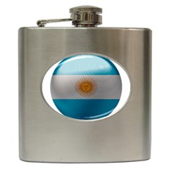 Argentina Flag Country Nation Hip Flask (6 Oz) by Sapixe