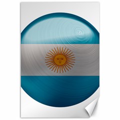 Argentina Flag Country Nation Canvas 12  X 18  by Sapixe