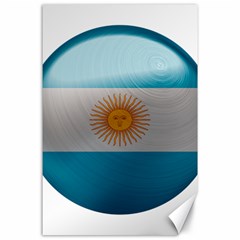 Argentina Flag Country Nation Canvas 24  X 36  by Sapixe