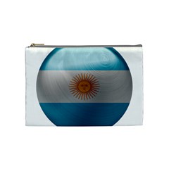 Argentina Flag Country Nation Cosmetic Bag (medium) by Sapixe